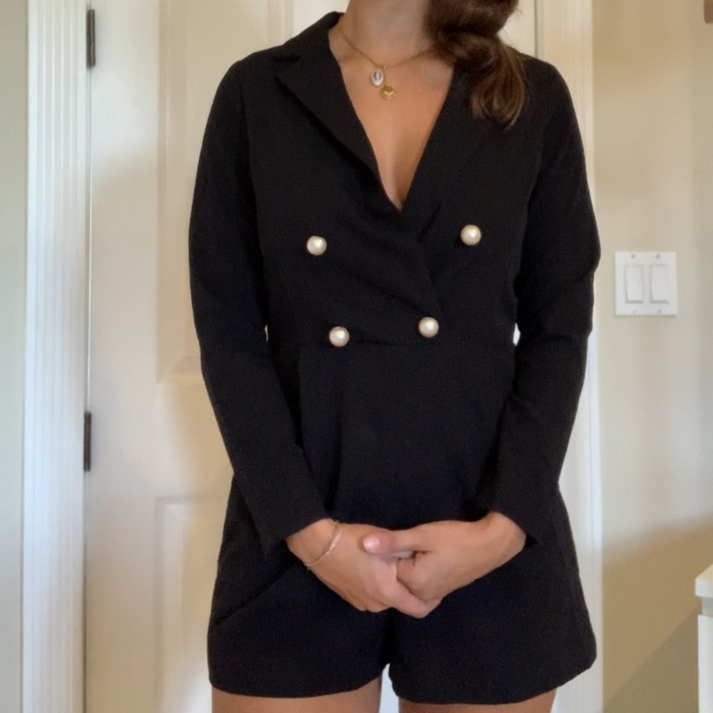 Black with pearls. Asos good romper S/M